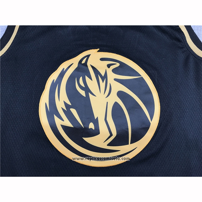 Camiseta Golden Edition Dallas Mavericks Luka Doncic #77 Negro